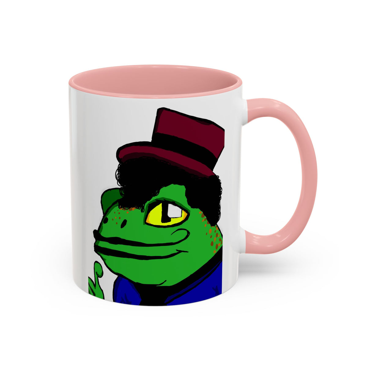 Distinguished Frog Gentleman Accent Coffee Mug