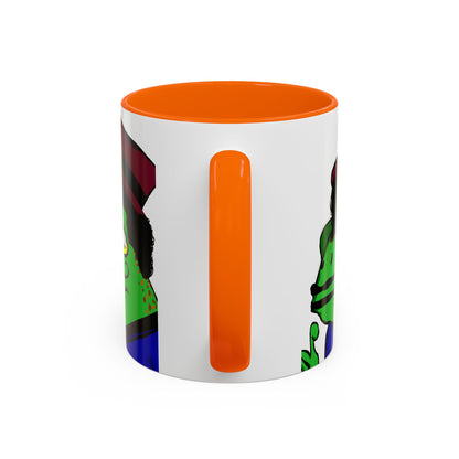 Distinguished Frog Gentleman Accent Coffee Mug