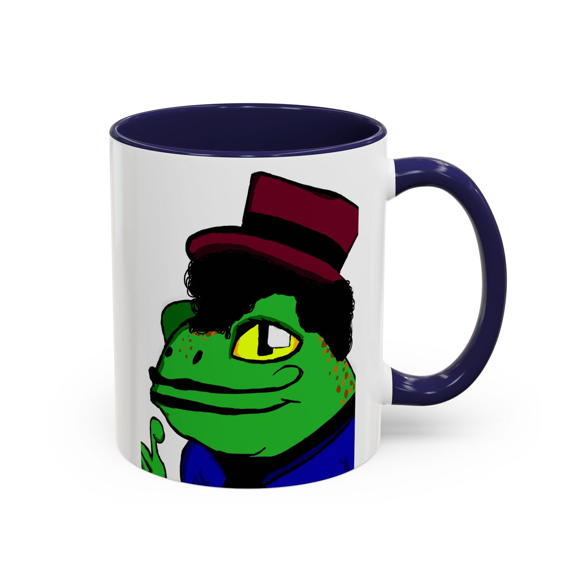 Distinguished Frog Gentleman Accent Coffee Mug