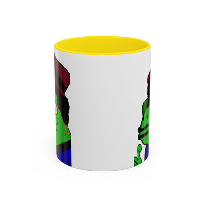 Distinguished Frog Gentleman Accent Coffee Mug
