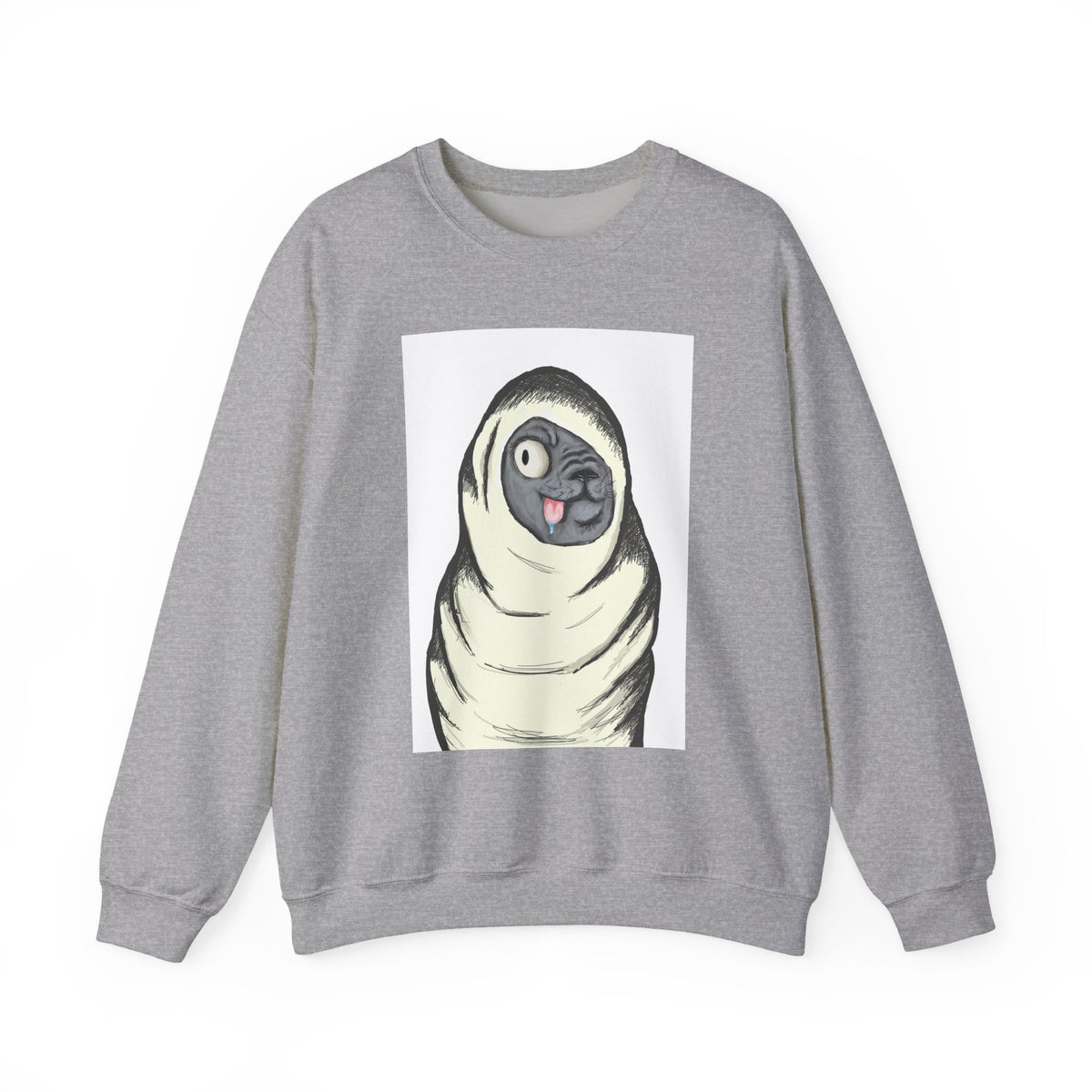 Cute Pug Wrapped in Blanket Sweatshirt
