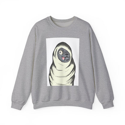 Cute Pug Wrapped in Blanket Sweatshirt