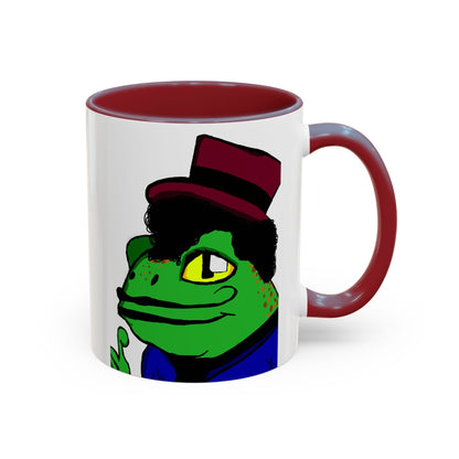 Distinguished Frog Gentleman Accent Coffee Mug