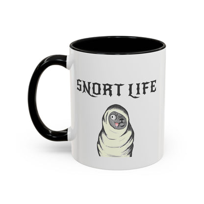 Snort Life Coffee Mug with Cute Pug Design
