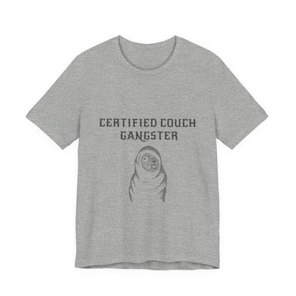 Certified Couch Gangster Pug Graphic T-Shirt