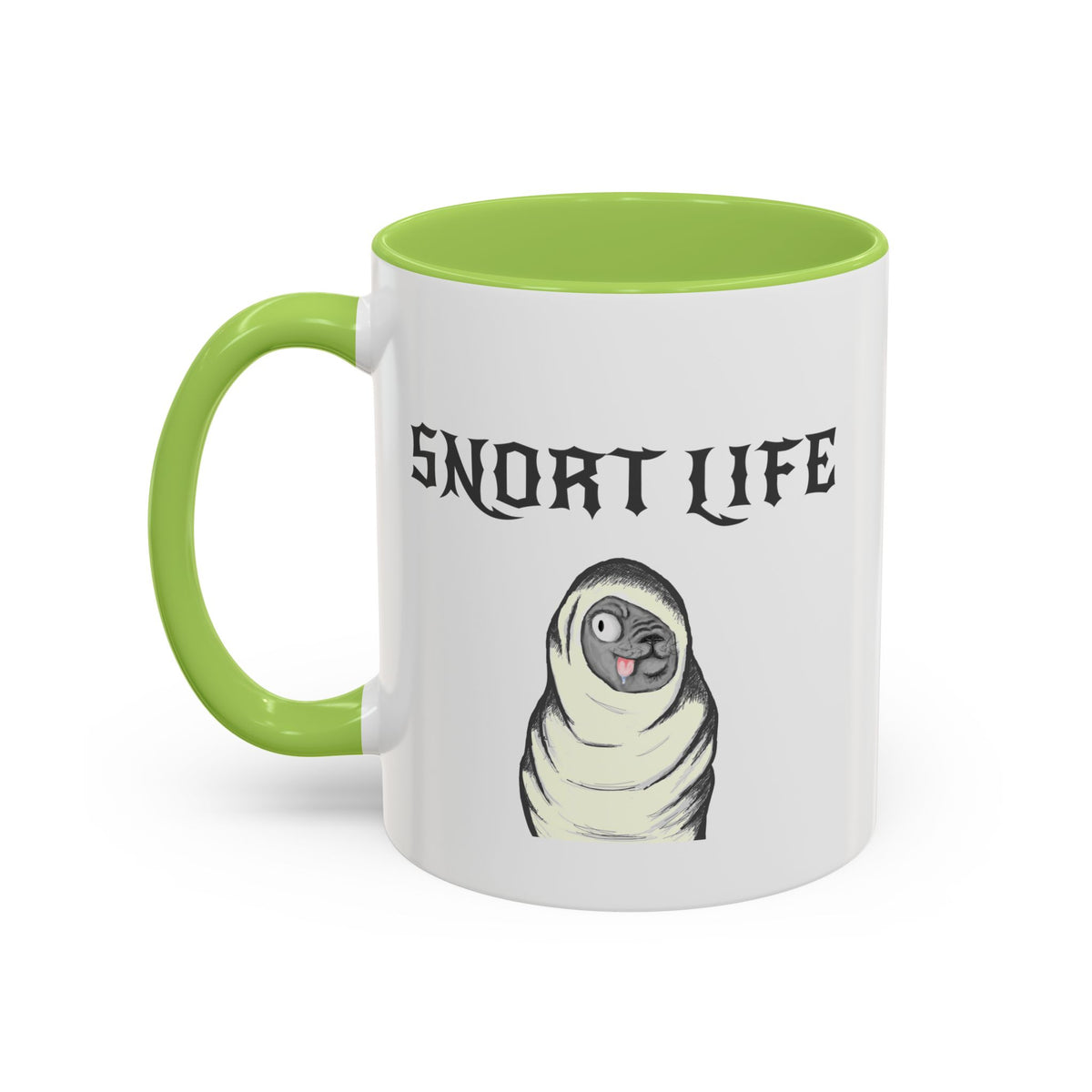 Snort Life Coffee Mug with Cute Pug Design