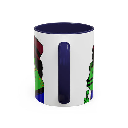 Distinguished Frog Gentleman Accent Coffee Mug