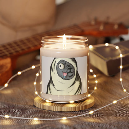 Funny Pug Soy Candle – 9oz Scented Dog Lover Gift
