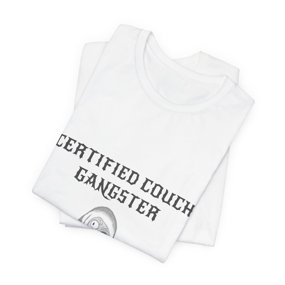 Certified Couch Gangster Pug Graphic T-Shirt