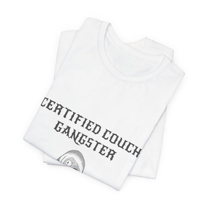 Certified Couch Gangster Pug Graphic T-Shirt