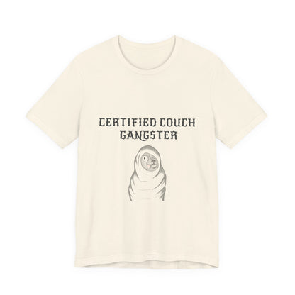 Certified Couch Gangster Pug Graphic T-Shirt
