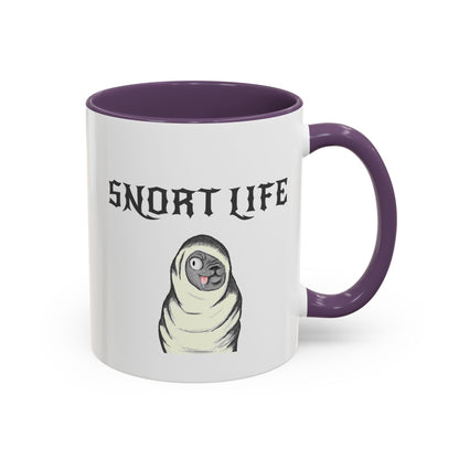 Snort Life Coffee Mug with Cute Pug Design