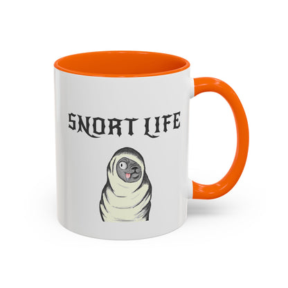 Snort Life Coffee Mug with Cute Pug Design