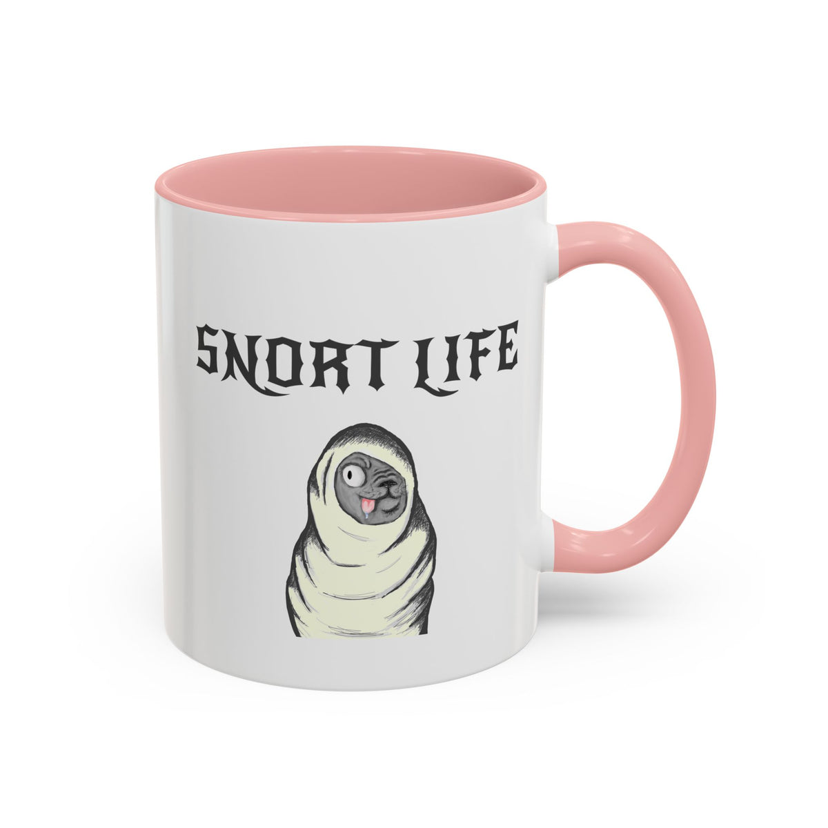 Snort Life Coffee Mug with Cute Pug Design