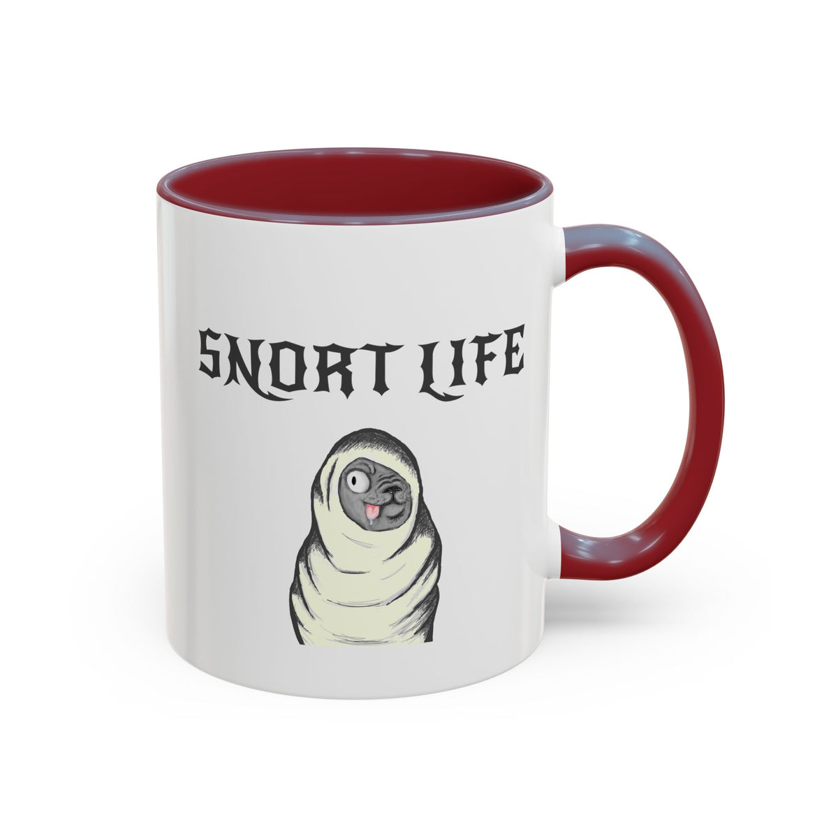 Snort Life Coffee Mug with Cute Pug Design