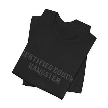 Certified Couch Gangster Pug Graphic T-Shirt