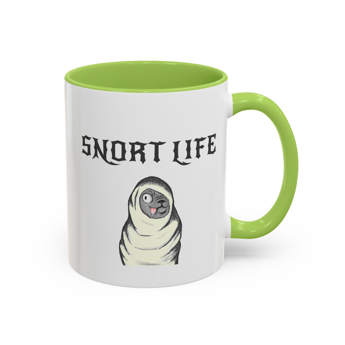Snort Life Coffee Mug with Cute Pug Design