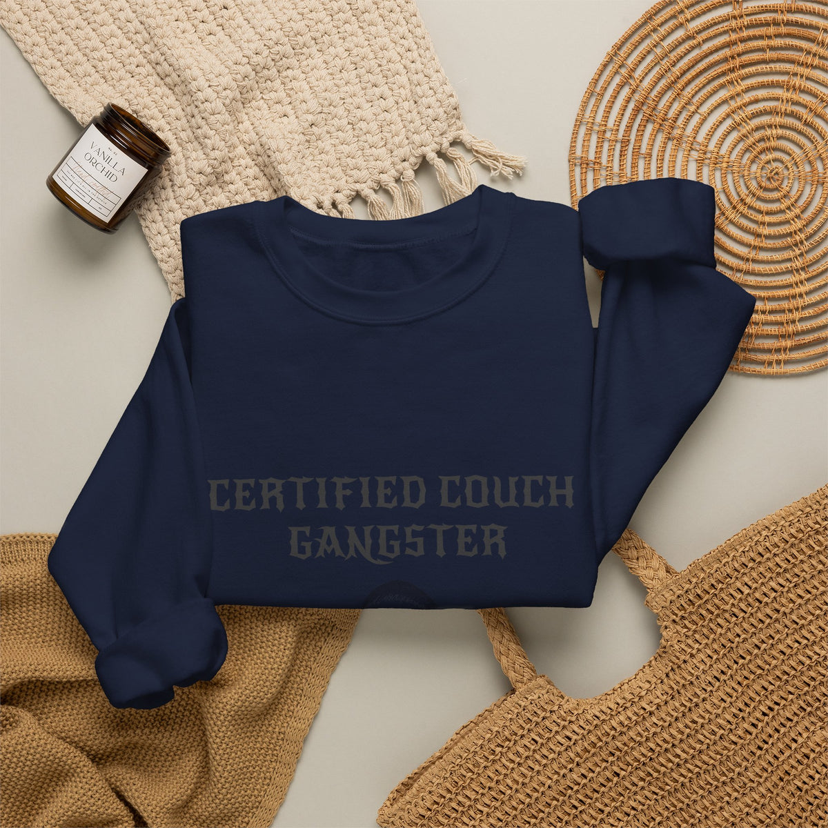 Certified Couch Gangster Pug Sweatshirt