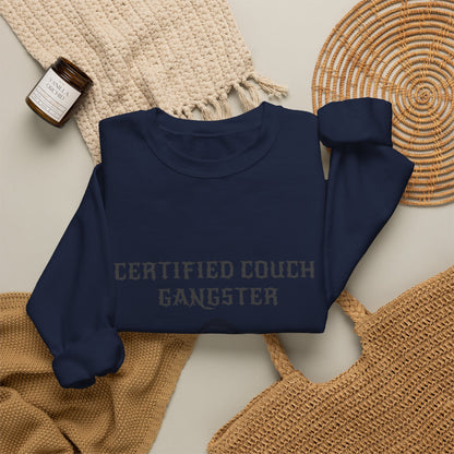 Certified Couch Gangster Pug Sweatshirt