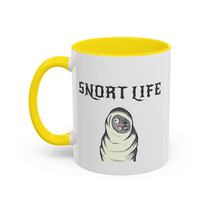 Snort Life Coffee Mug with Cute Pug Design