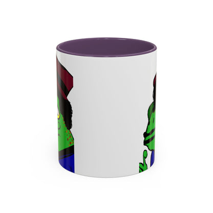 Distinguished Frog Gentleman Accent Coffee Mug