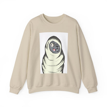Cute Pug Wrapped in Blanket Sweatshirt