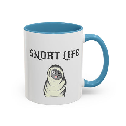 Snort Life Coffee Mug with Cute Pug Design