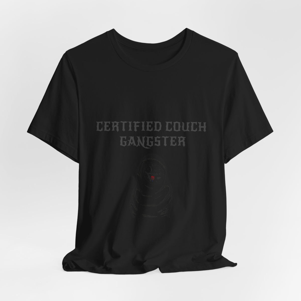 Certified Couch Gangster Pug Graphic T-Shirt