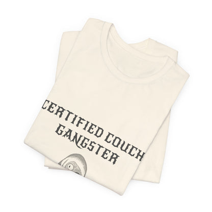 Certified Couch Gangster Pug Graphic T-Shirt