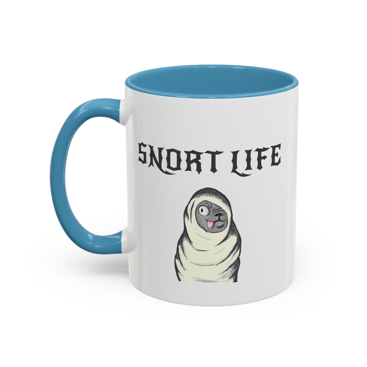 Snort Life Coffee Mug with Cute Pug Design