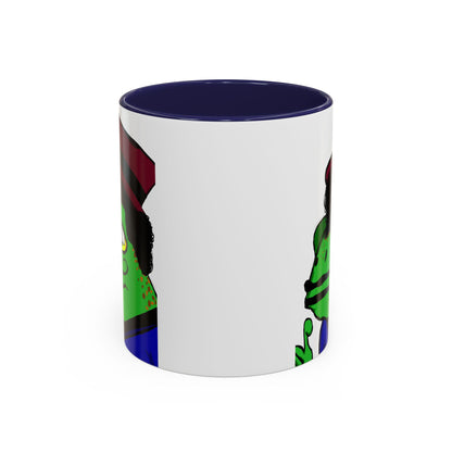 Distinguished Frog Gentleman Accent Coffee Mug