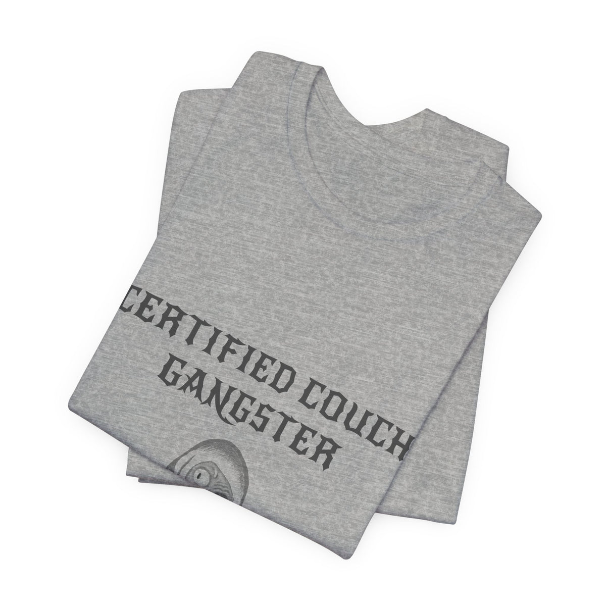 Certified Couch Gangster Pug Graphic T-Shirt