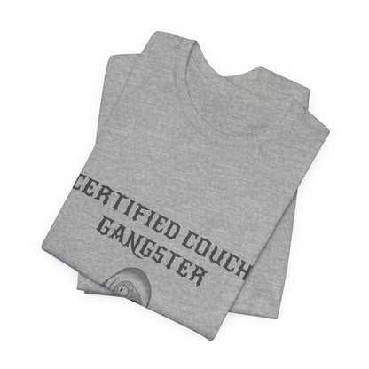 Certified Couch Gangster Pug Graphic T-Shirt