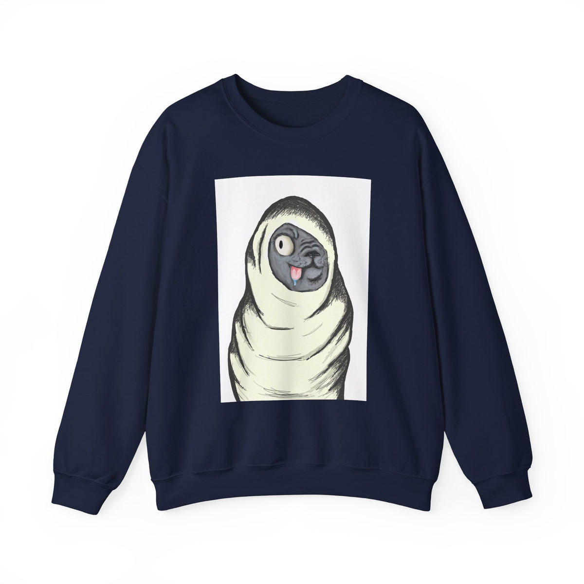 Cute Pug Wrapped in Blanket Sweatshirt