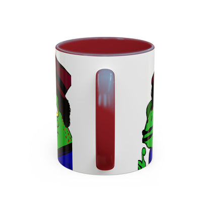 Distinguished Frog Gentleman Accent Coffee Mug