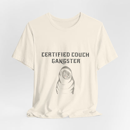 Certified Couch Gangster Pug Graphic T-Shirt