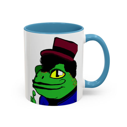 Distinguished Frog Gentleman Accent Coffee Mug