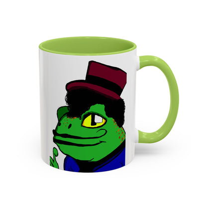Distinguished Frog Gentleman Accent Coffee Mug