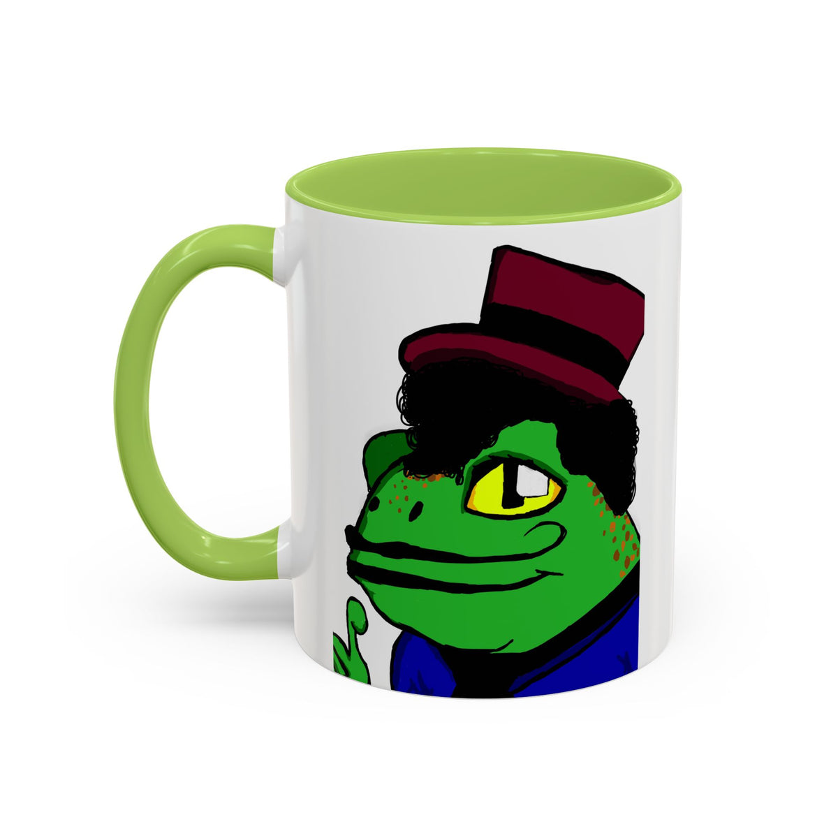 Distinguished Frog Gentleman Accent Coffee Mug
