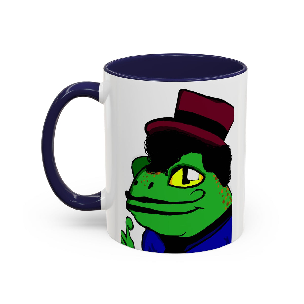 Distinguished Frog Gentleman Accent Coffee Mug