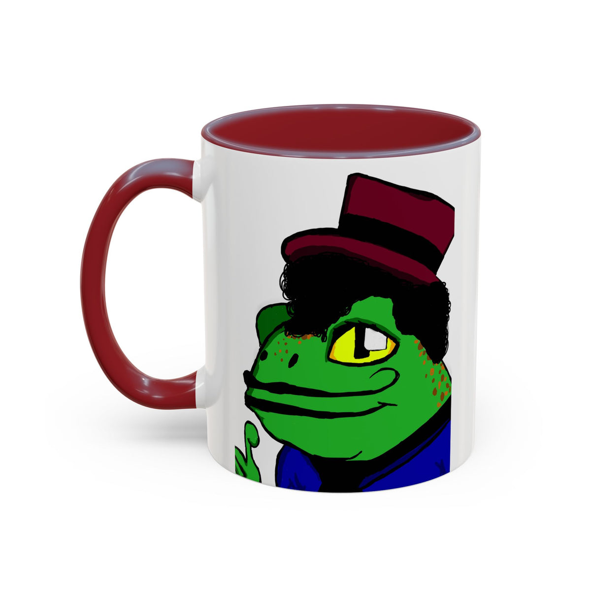 Distinguished Frog Gentleman Accent Coffee Mug
