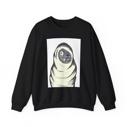 Cute Pug Wrapped in Blanket Sweatshirt