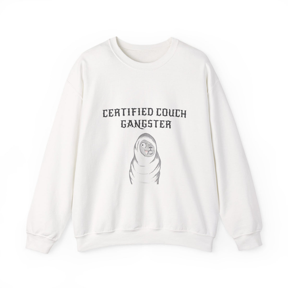 Certified Couch Gangster Pug Sweatshirt