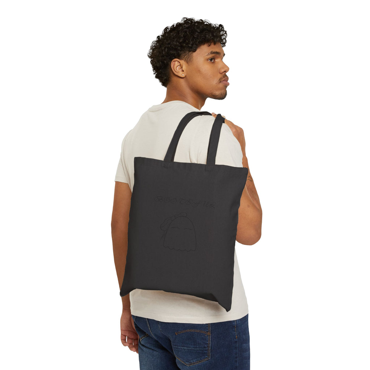Spooky Ghost Canvas Tote Bag