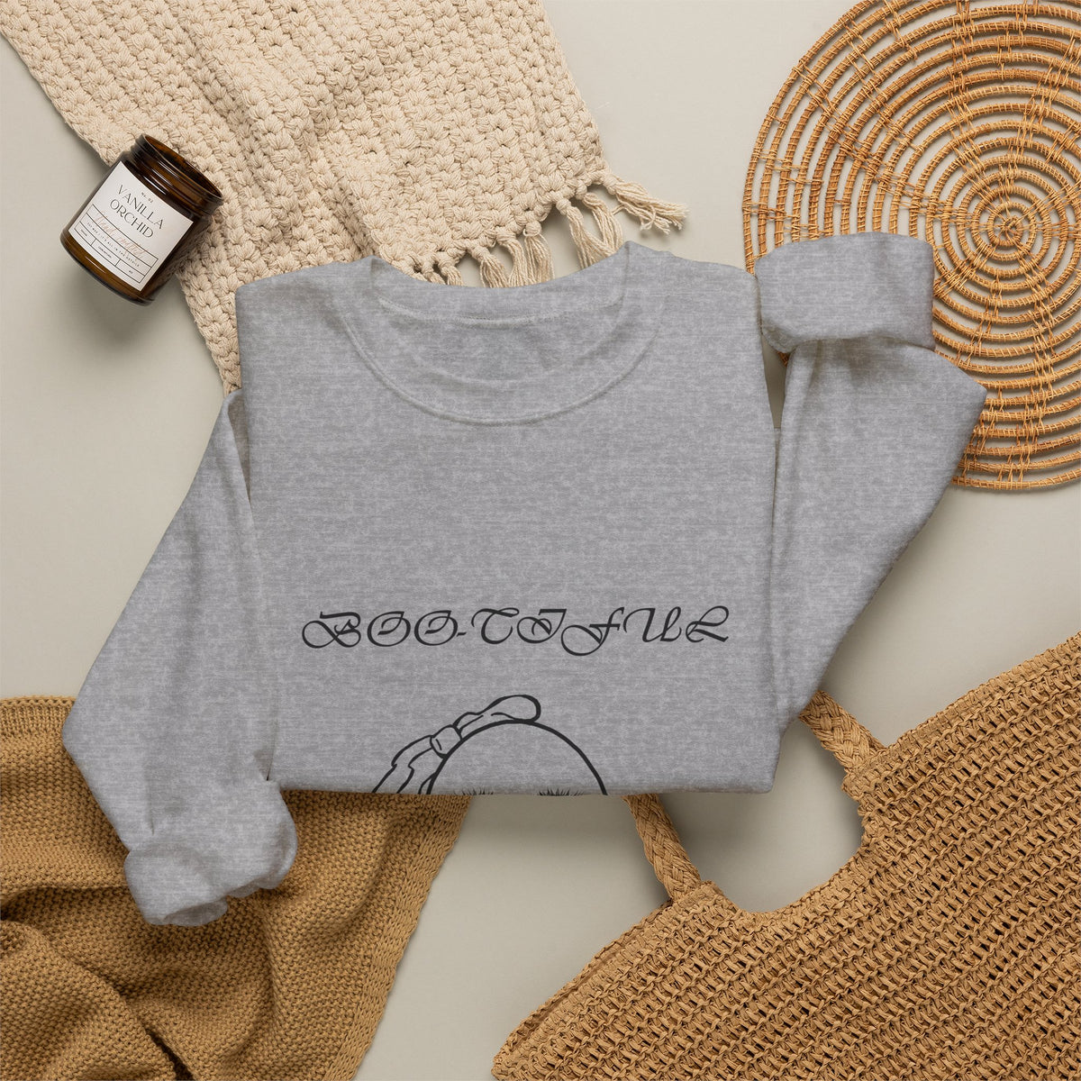 Ghostly “Boo-tiful” Halloween Crewneck Sweatshirt