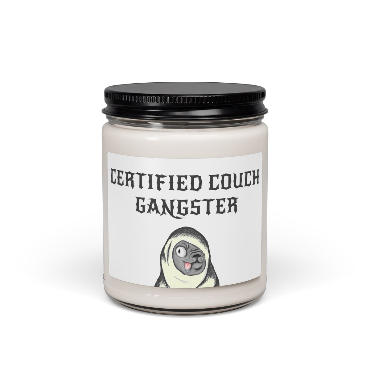 Certified Couch Gangster Pug Scented Soy Candle
