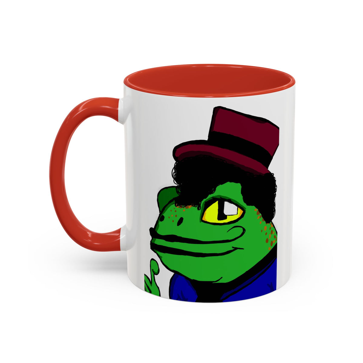 Distinguished Frog Gentleman Accent Coffee Mug