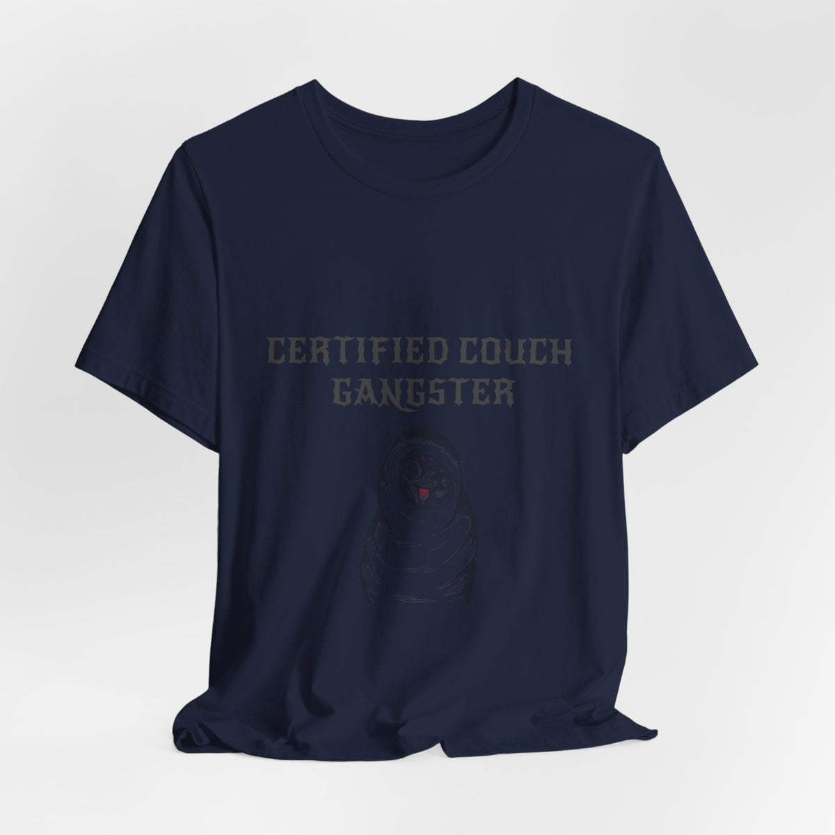 Certified Couch Gangster Pug Graphic T-Shirt