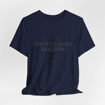 Certified Couch Gangster Pug Graphic T-Shirt