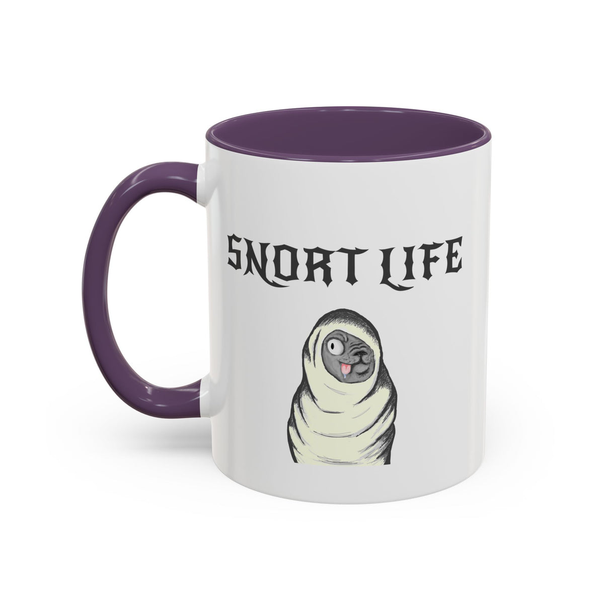 Snort Life Coffee Mug with Cute Pug Design